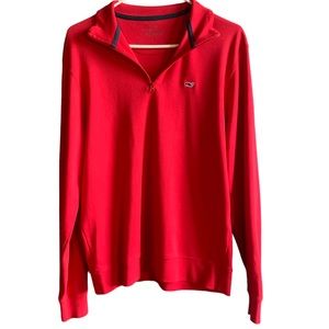 Vineyard Vines‎ Long Sleeve quarter zip in red